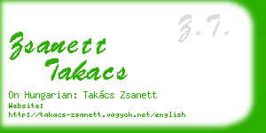 zsanett takacs business card