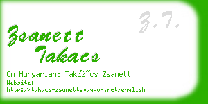 zsanett takacs business card